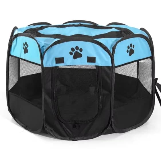 Octagonal Pet Playpen with Mesh Panels