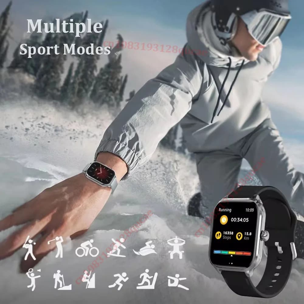 2026 Smart Watch Android IOS Phone 2.01 Inch Color Screen Bluetooth Answer Call Fitness Watches Tracker Smartwatch Women Men New