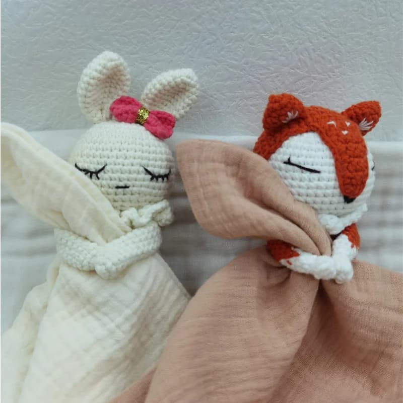Baby Soother Appease Towel Bib Soft Bunny Bear Lion Sleeping Doll Teether Infants Comfort Sleeping Nursing Cuddling Doudou