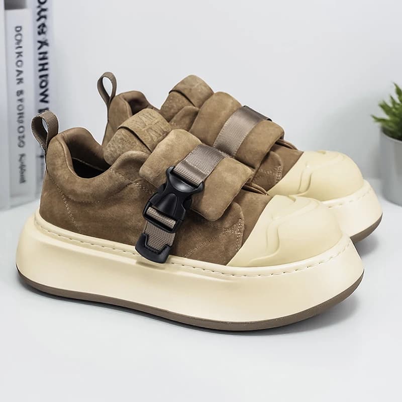 Sneakers Casual Men Original Designer Easy Matching Board Shoes Fashion Leather Breathable Height Increased Platform Sport Shoes