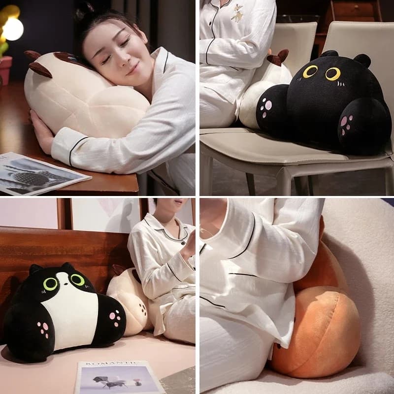 Thickened Cat Back Cushion Lumbar Support Pillow
