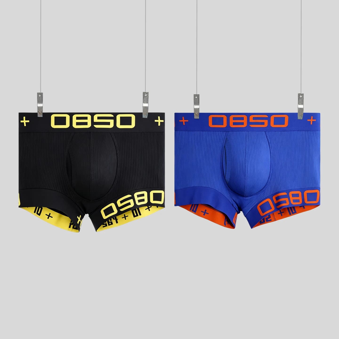 Men's Ribbed Boxer Briefs Digital Print Low Rise Stretch Soft Breathable Underwear Single & Multiple Optional