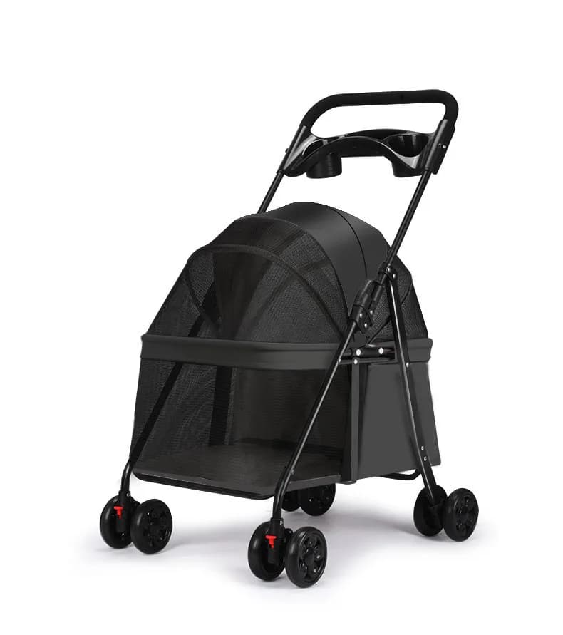 Pet Stroller with Cup Holder Portable Foldable