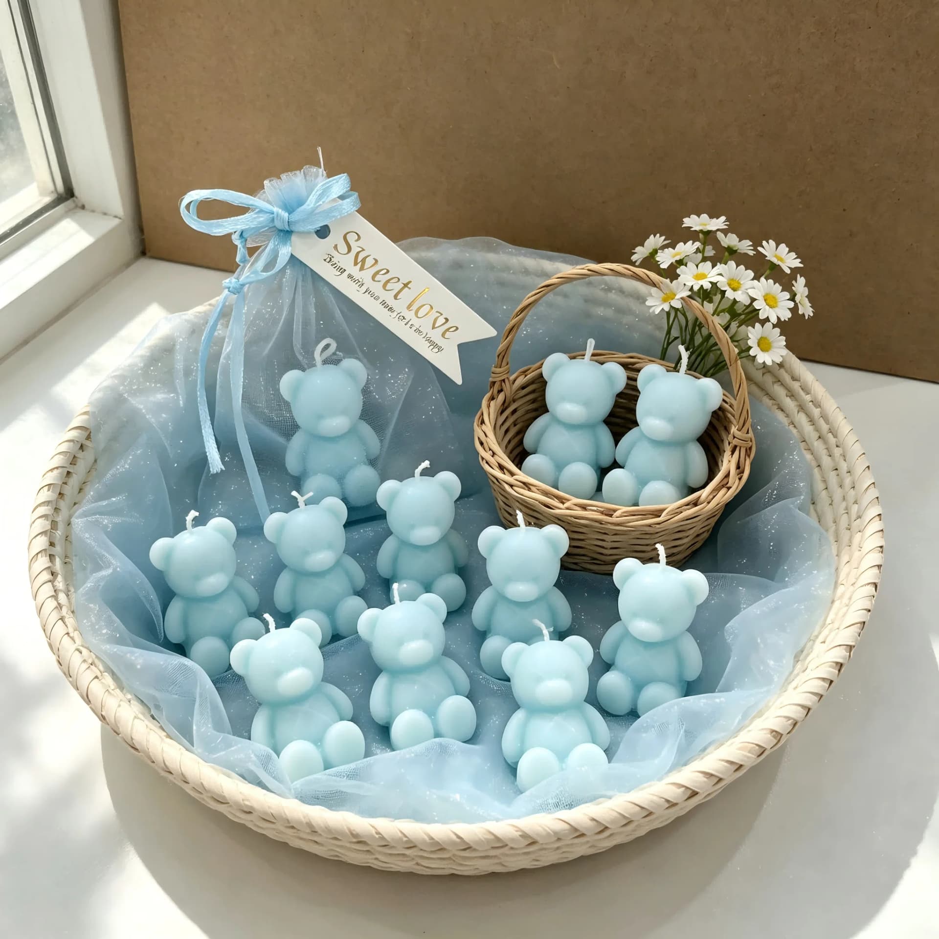 Blue Bear Candle Souvenir Kits (10 Sets)