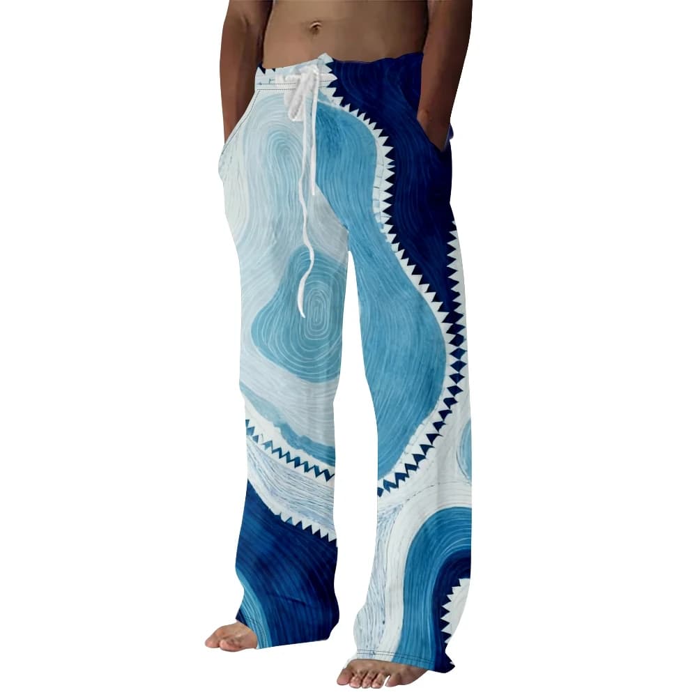 Men's Tie-Dye Wide Leg Lounge Pants
