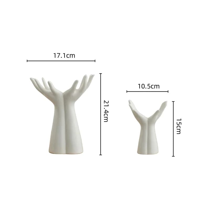 Ceramic Hand Vase Flower Arrangement