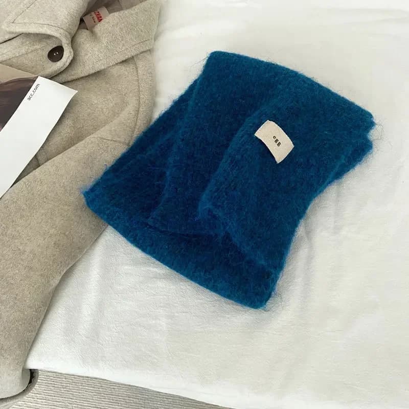 Women's Knitted Thickened Mohair Scarf