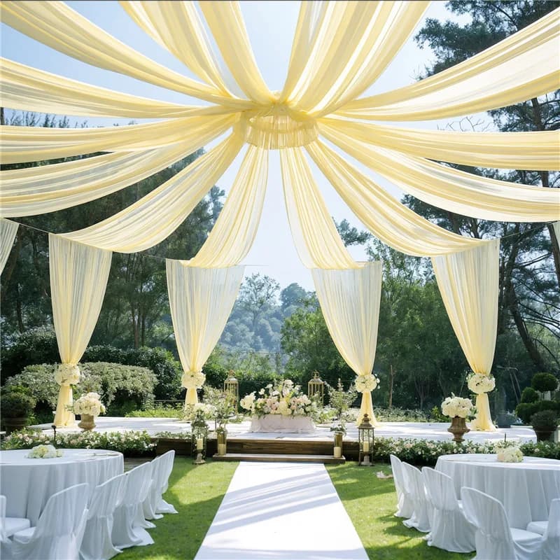 Sheer Chiffon Ceiling Drape Panel