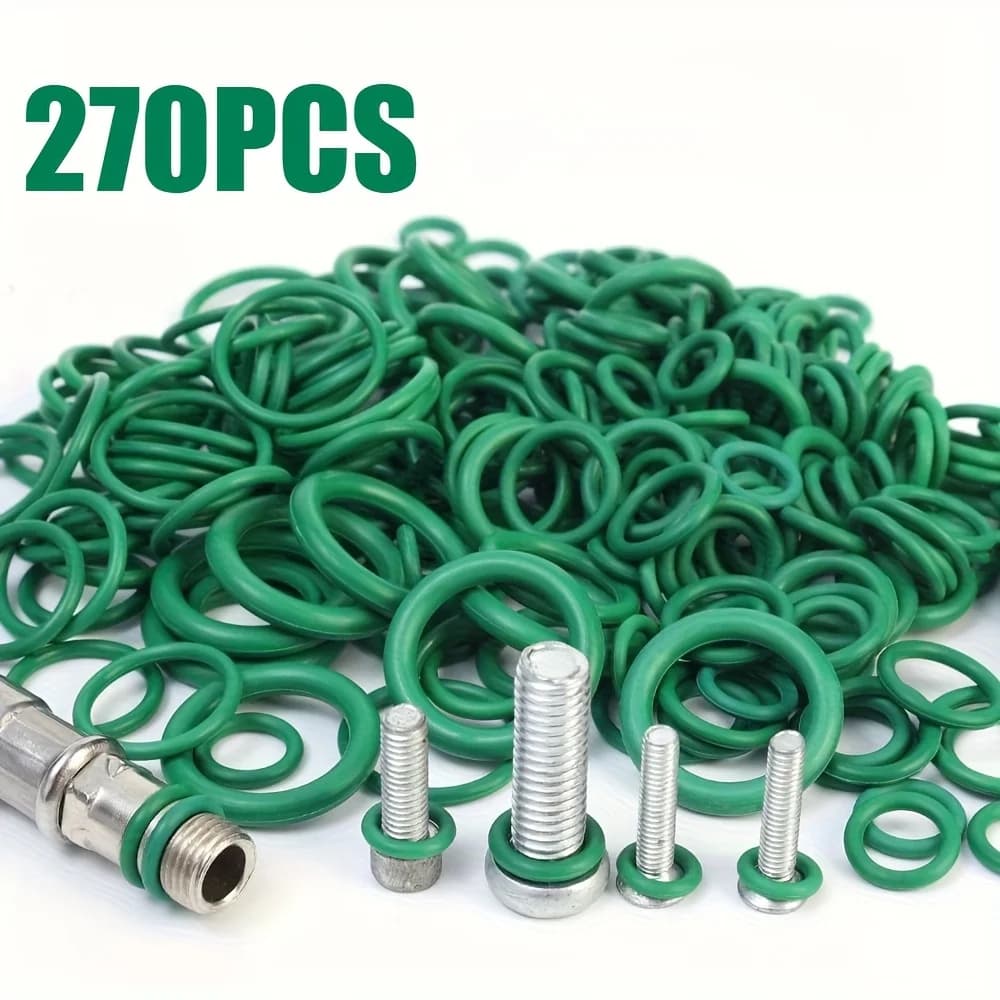 270-Piece Green Rubber O-Ring Assortment Kit
