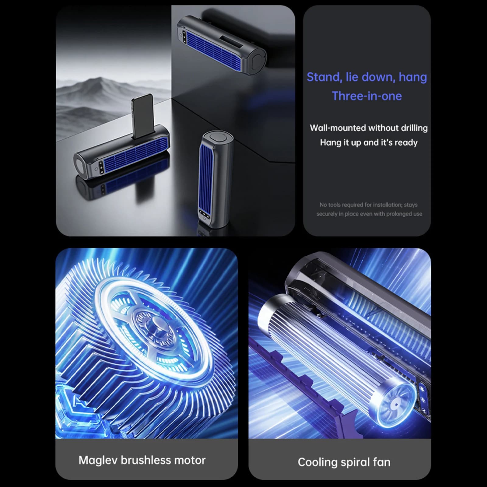 Portable Tower Fan USB Rechargeable