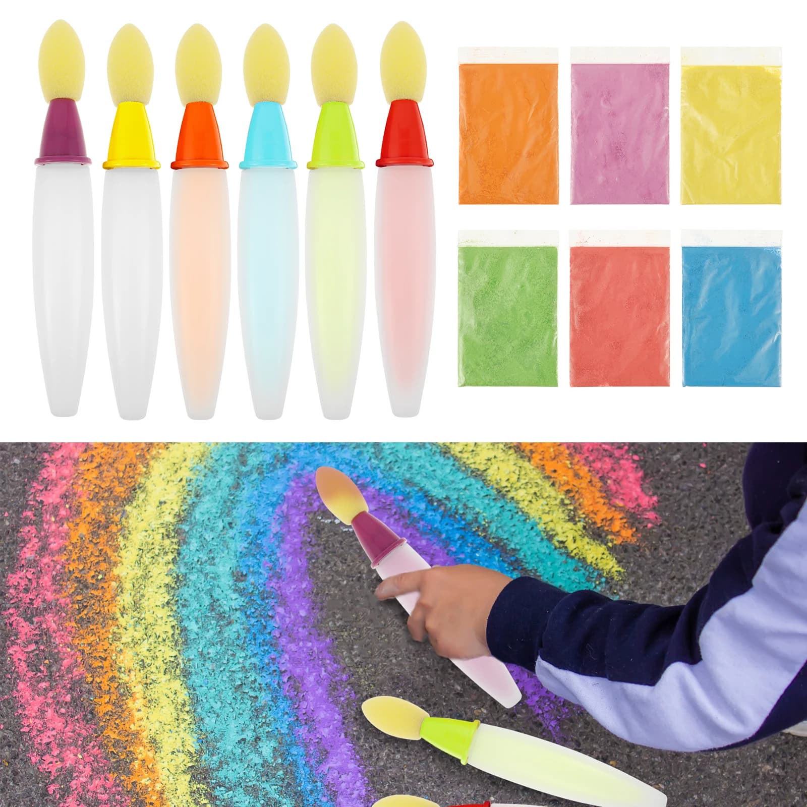 Chalk Paint Brush Set for Sidewalk Art
