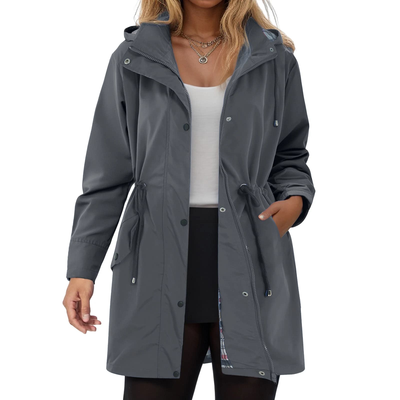 Women's Lightweight Hooded Rain Jacket
