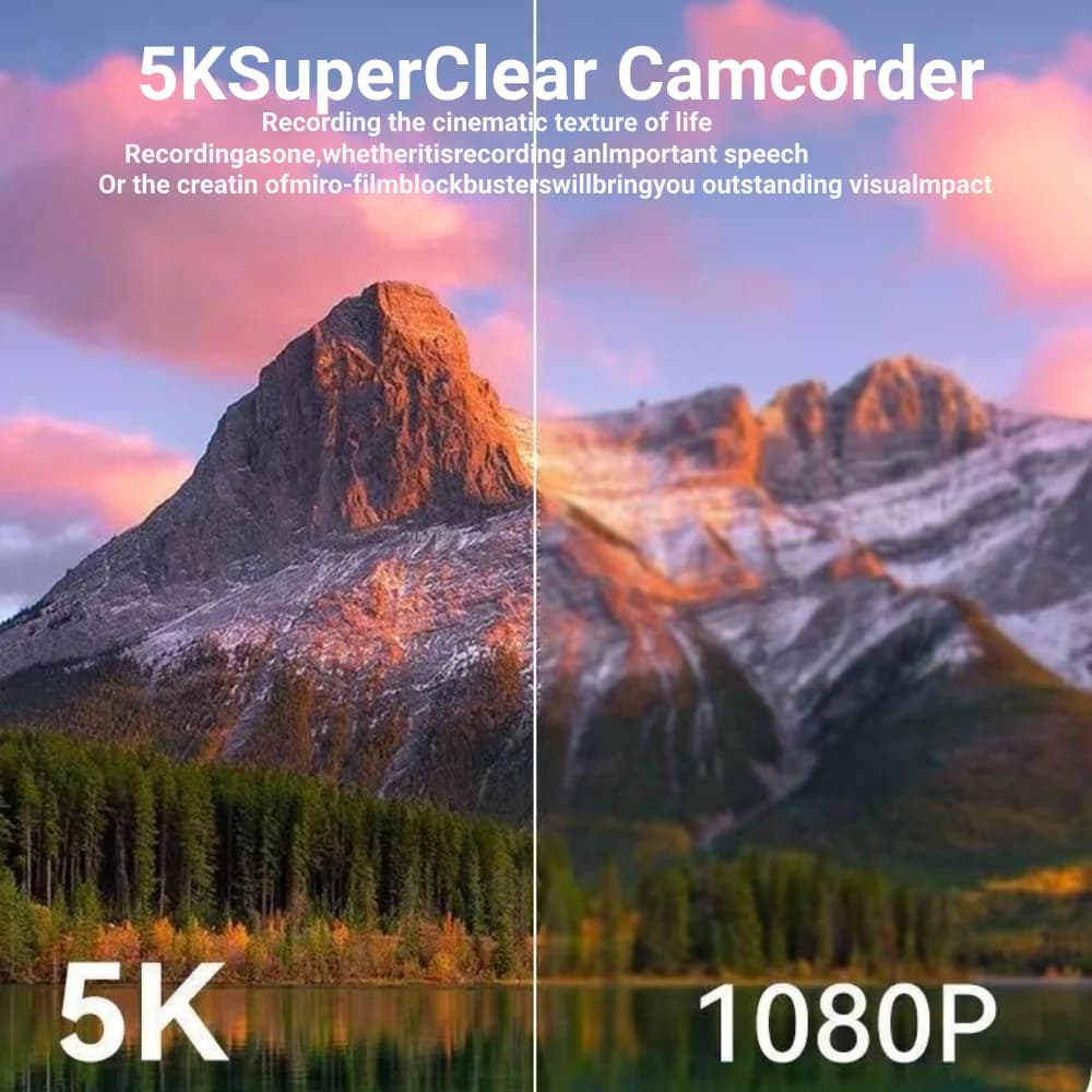 75MP 5K Digital Camera with 18X Zoom