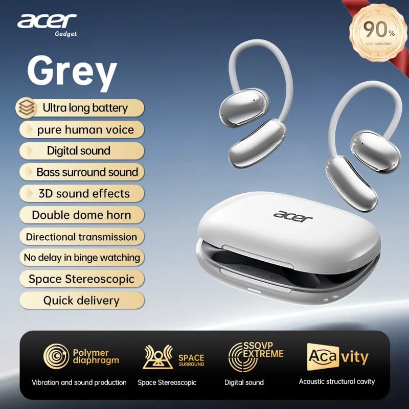 Wireless Over-The-Ear Headphones with Open Design