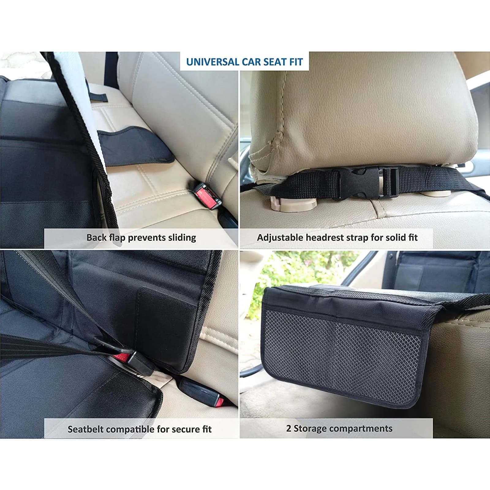 Car Seat Protector with Organizer Pocket