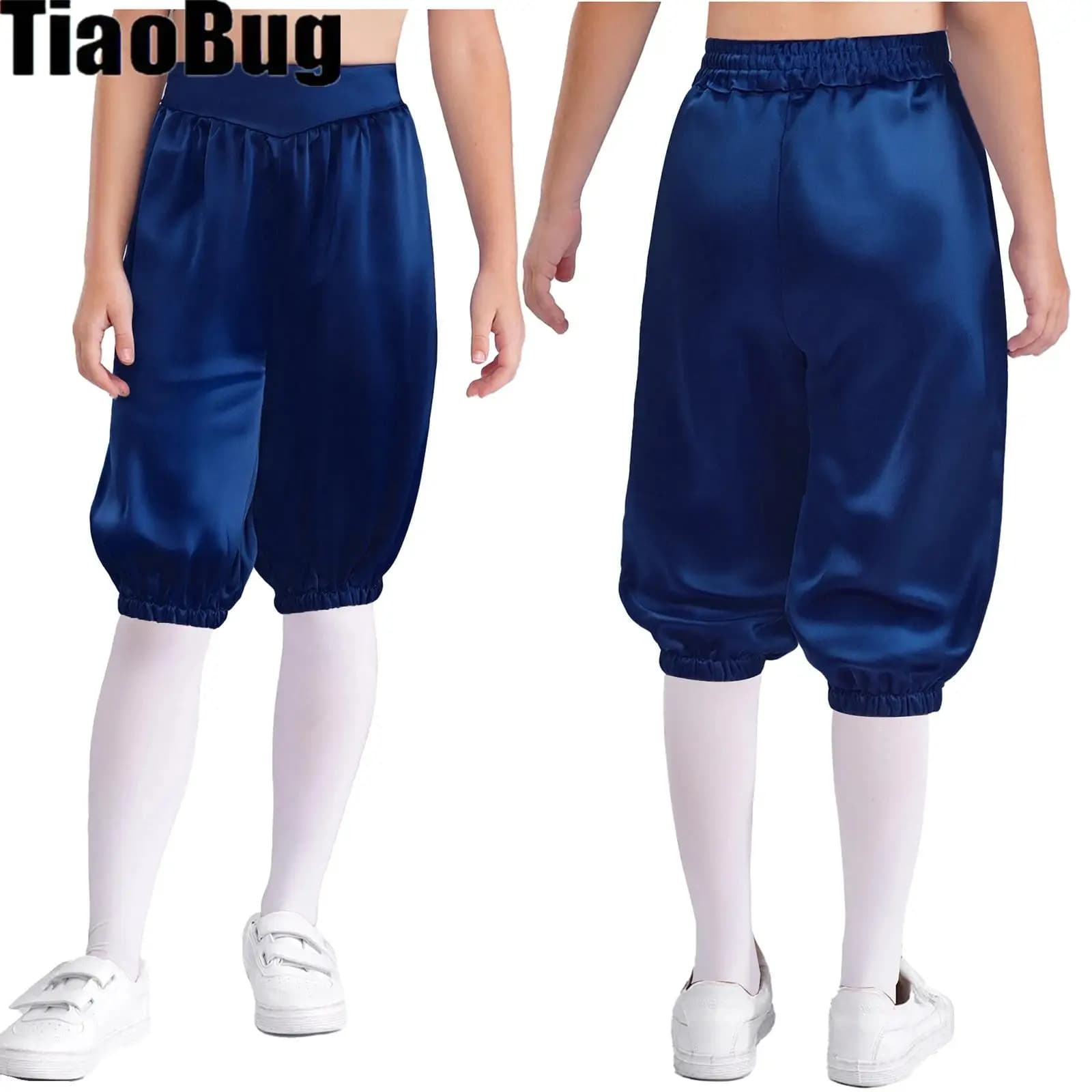 Boys Girls Victorian Renaissance Cosplay Costume Medieval Capri Pants Pirate Shorts Trousers Halloween Carnival Christmas Clothe