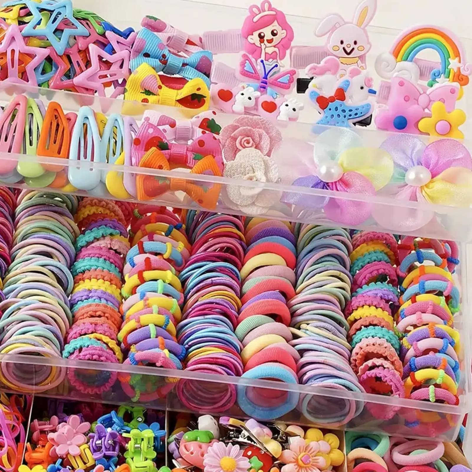 Hair Accessories for Girl Elastic Barrettes Girls Hair Accessories Set for Carvinal Birthday Holiday Stocking Stuffer Dress