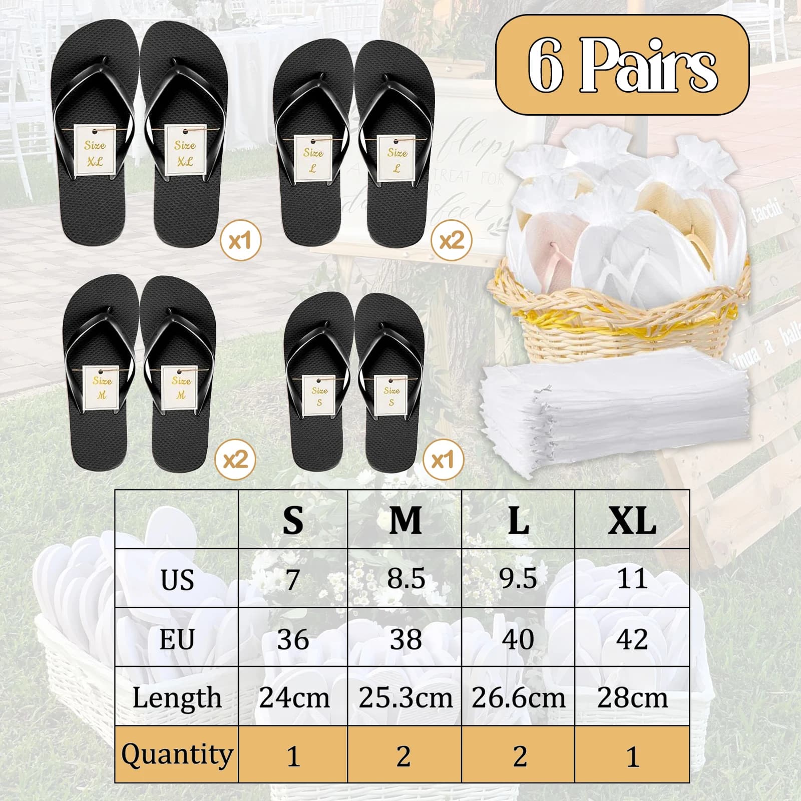 Bulk Flip-Flops for Wedding and Party Guests