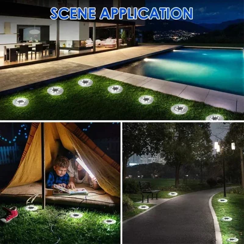 Solar Disk Lights Underground Lawn Garden