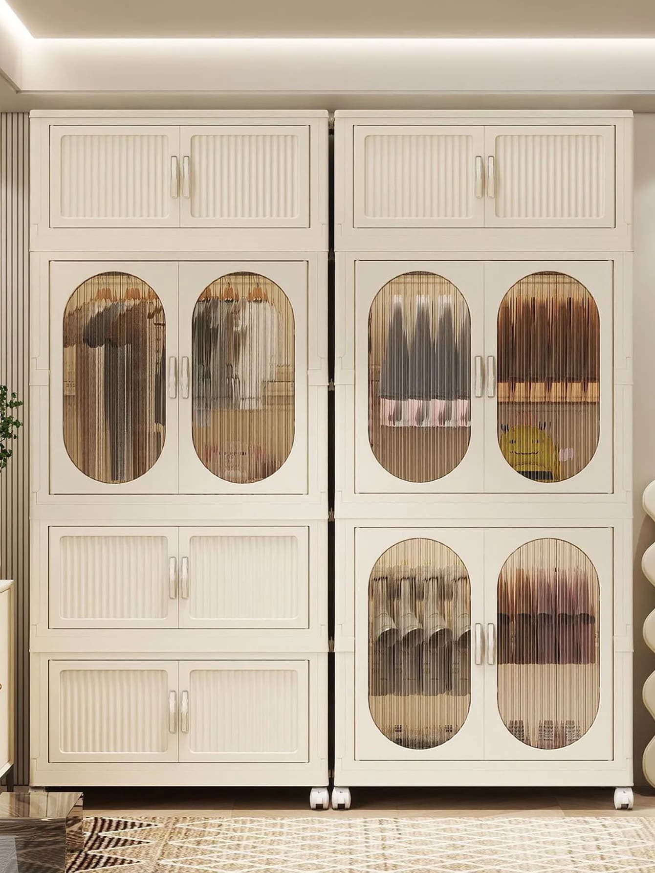 Children's Folding Wardrobe Storage Cabinet
