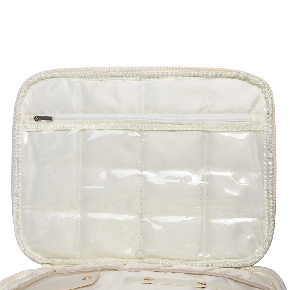 Toiletry Bag, Portable Hanging Storage Pouch with Hook, for Travel-Size Shampoo, Hairbrush Sets & Makeup Accessories