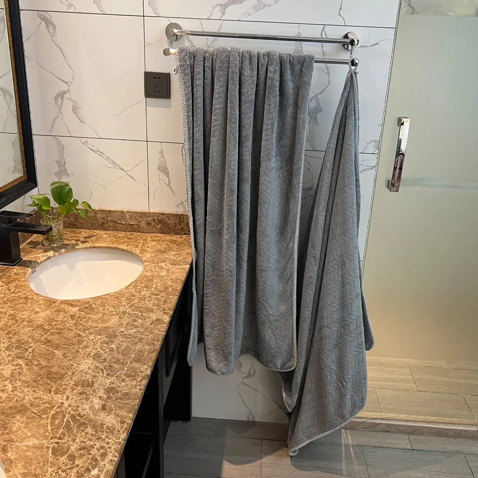 Extra Large Plush Microfiber Bath Sheet