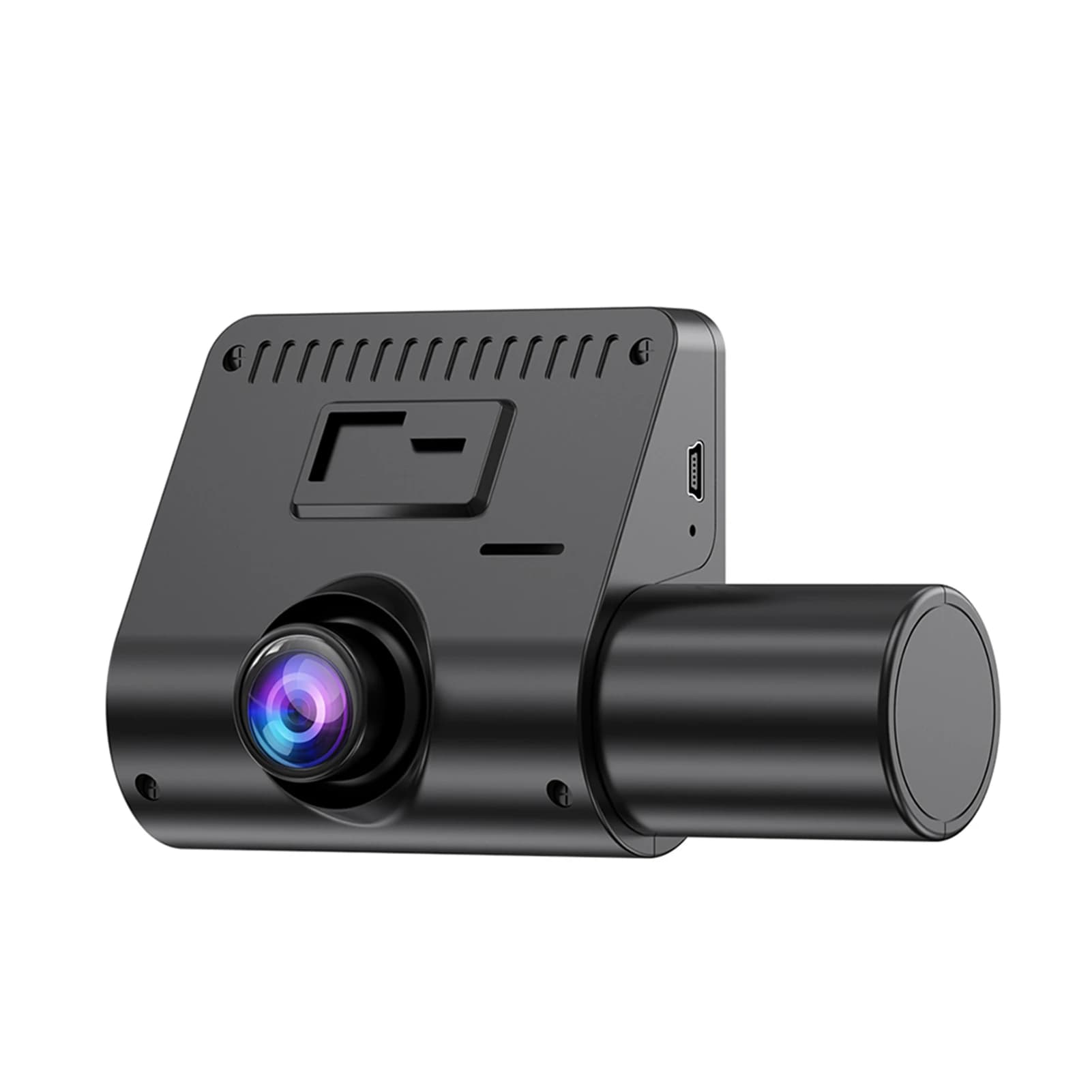 Dash Cam 1080P High Definition 2inch Display Screen 3 Channel Driving Recorder with Loop Recording Motion Detection Infrared