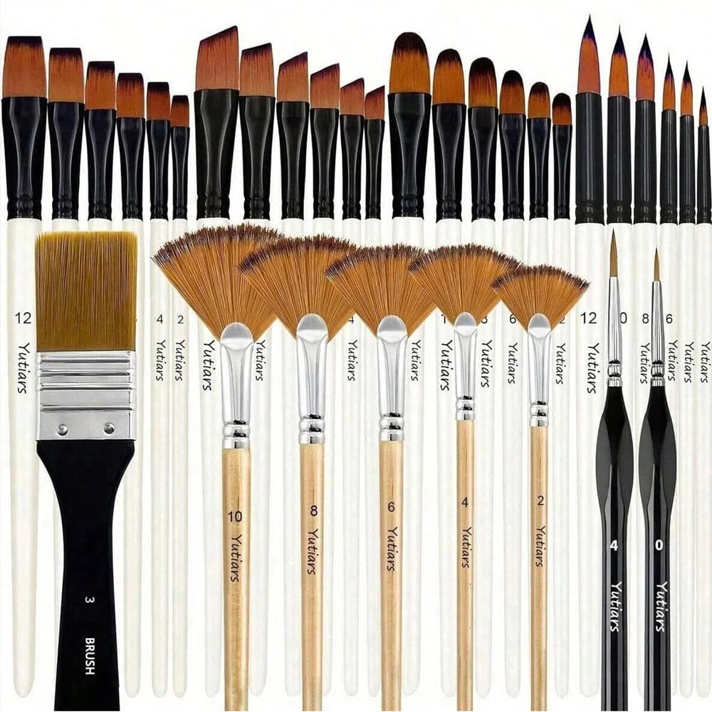 Acrylic Paint Brush Set, 28/32 Piece