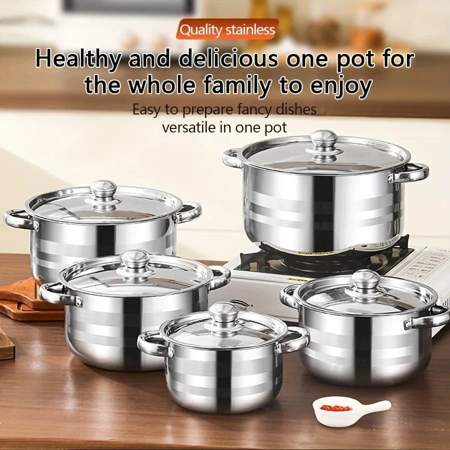 5-Piece Stainless Steel Cookware Set