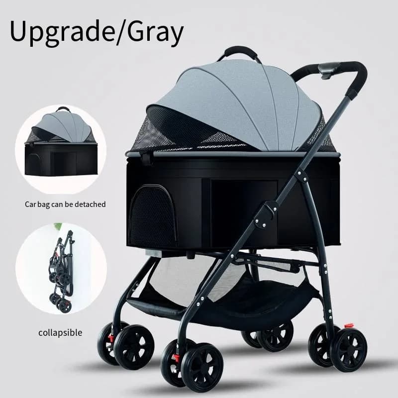 Pet Car Strollers 3in1 Lightweight Foldable Specifically Designed for Walking Dogs Infants Medium-sized Small Dogs Cats Outdoor