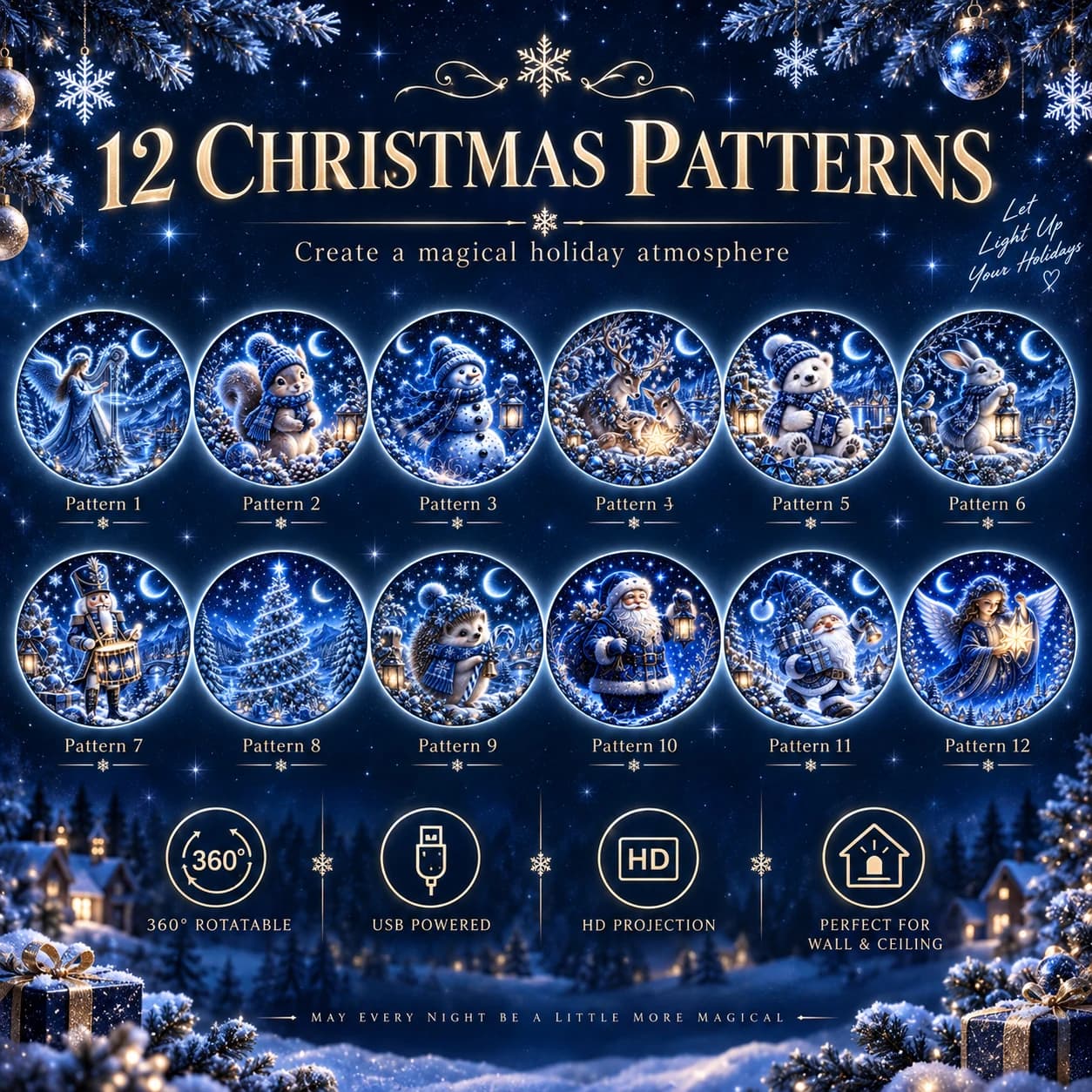 Christmas Projection Night Light
