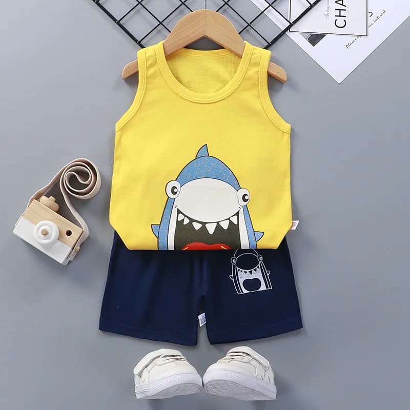 Children's Cotton Vest and Shorts Set