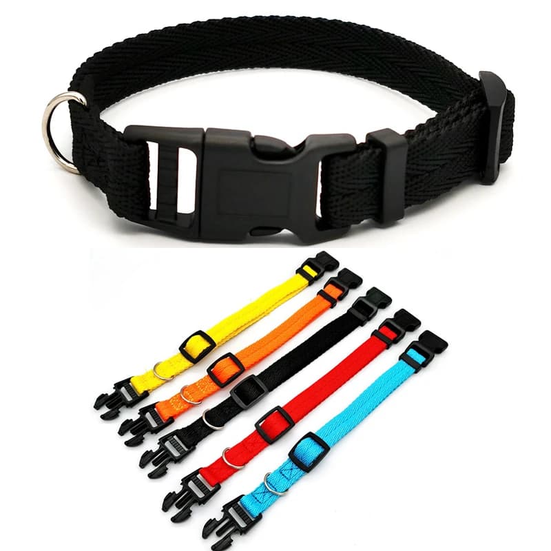 Solid Color Dog Collar for Medium & Small Dogs
