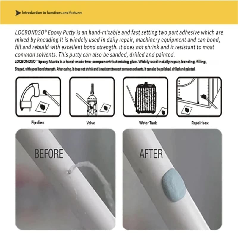 Two-Part Epoxy Putty Repair Stick