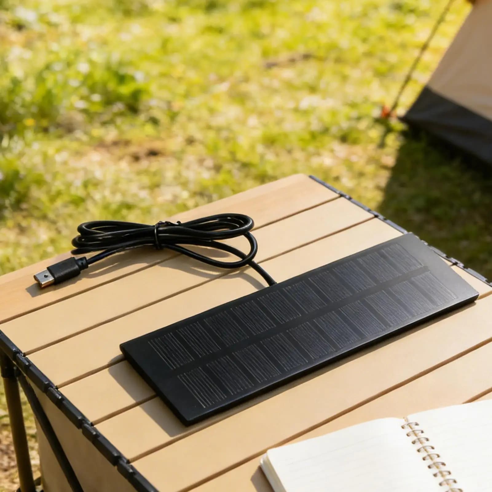 Portable Solar Charger 5W with LED Lantern