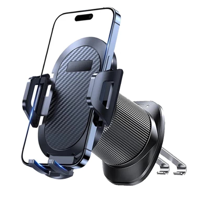 Car Phone Mount (with Metal Hook Clip) Air Vent Phone Holder Universal Car Mount, Compatible with Garmin GPS, iPhone, Android