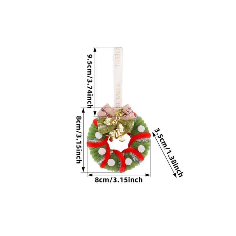 Mini Handmade Christmas Wreath Ornaments