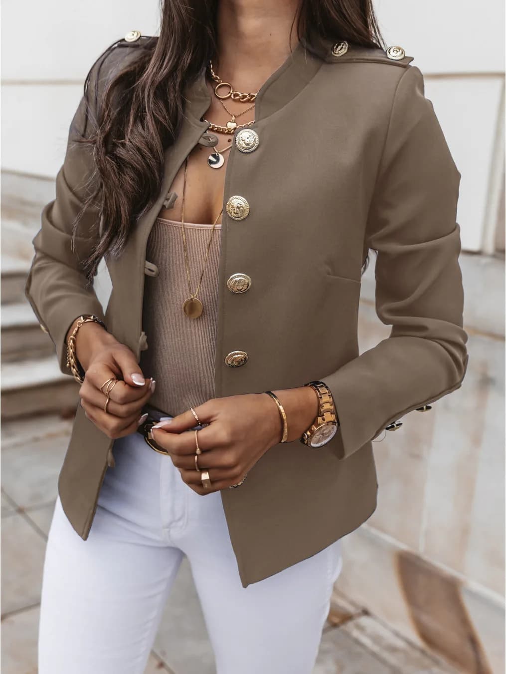 Women's Long-Sleeved Slim Fit Blazer