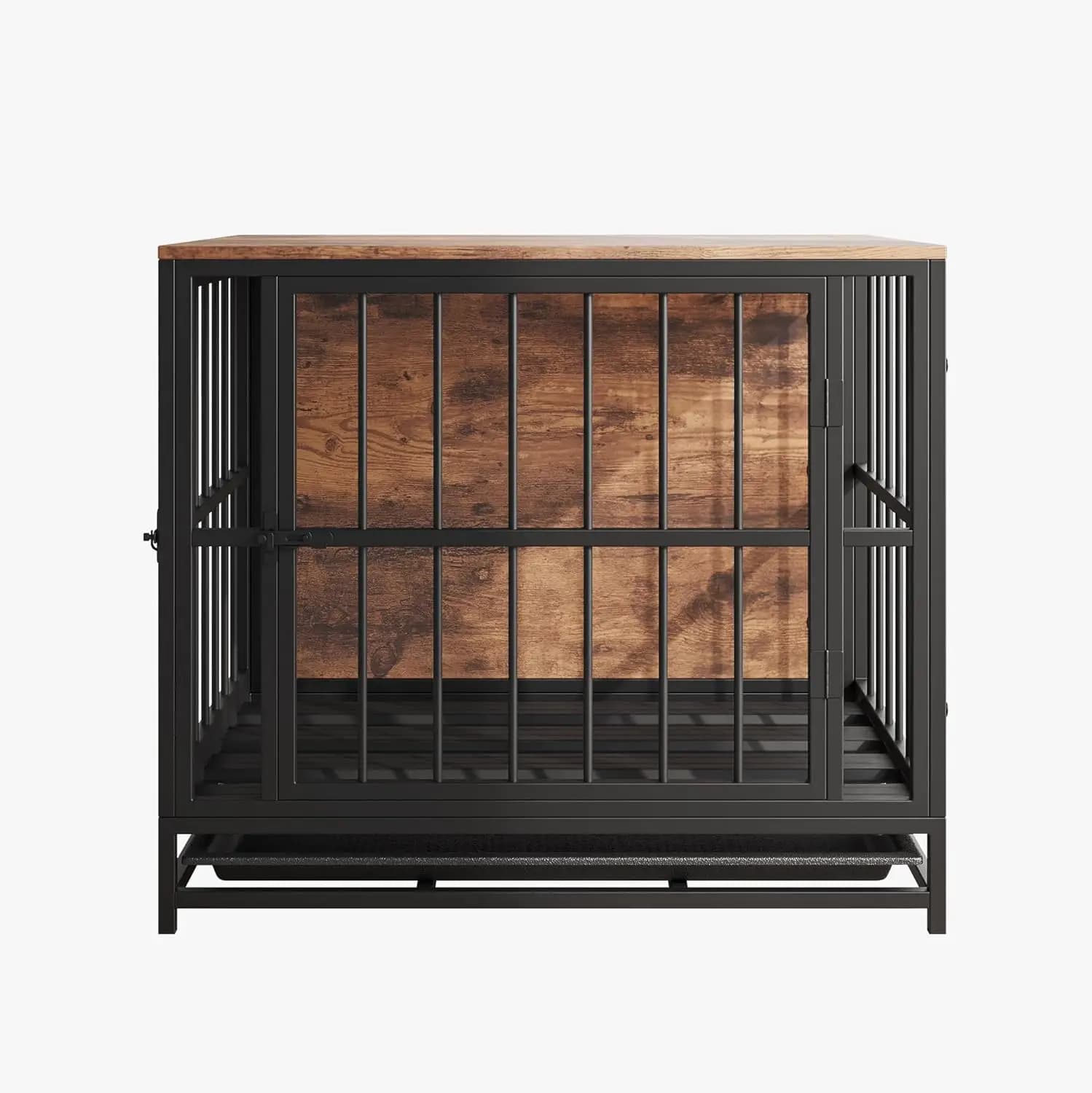 Wooden Dog Crate Furniture with Removable Tray
