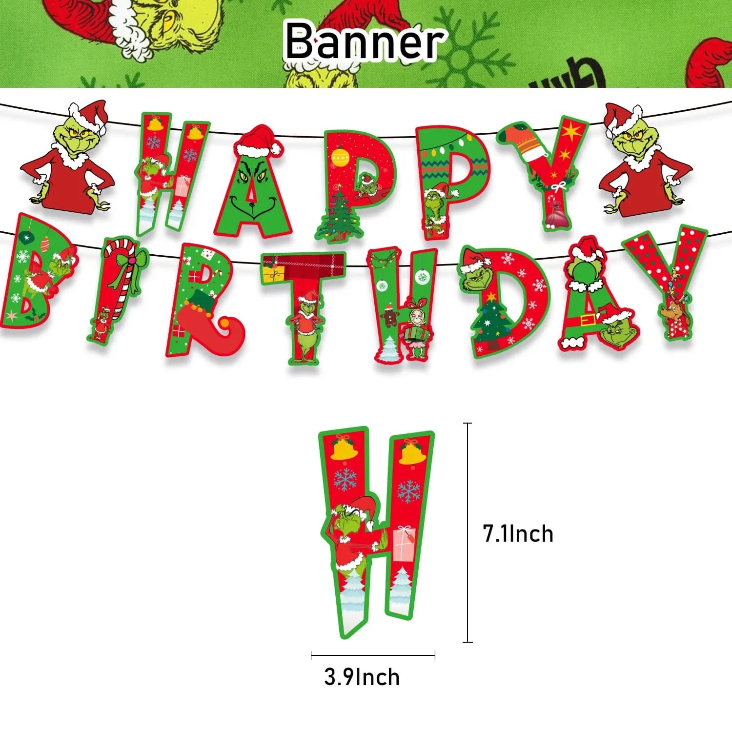 Christmas Holiday Party Decoration Set With Banner