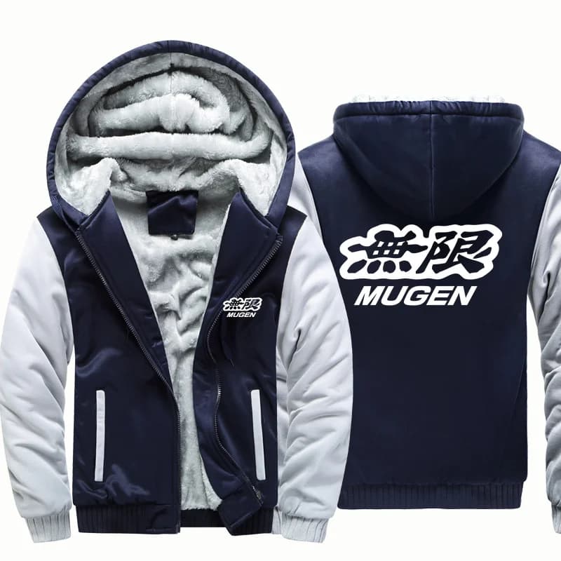 Men Clothing Mugen Hooded Man Hoodies Sweatshirts Fleece Warm Wool Thick for Men Jackets Coat