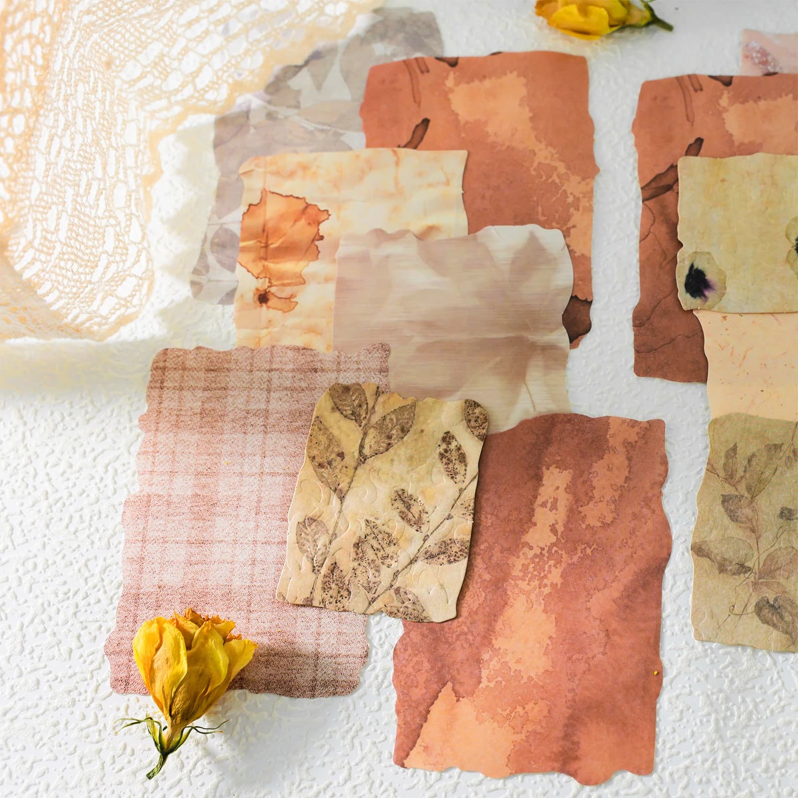 Vintage Texture Paper Pad for Scrapbooks and Journals