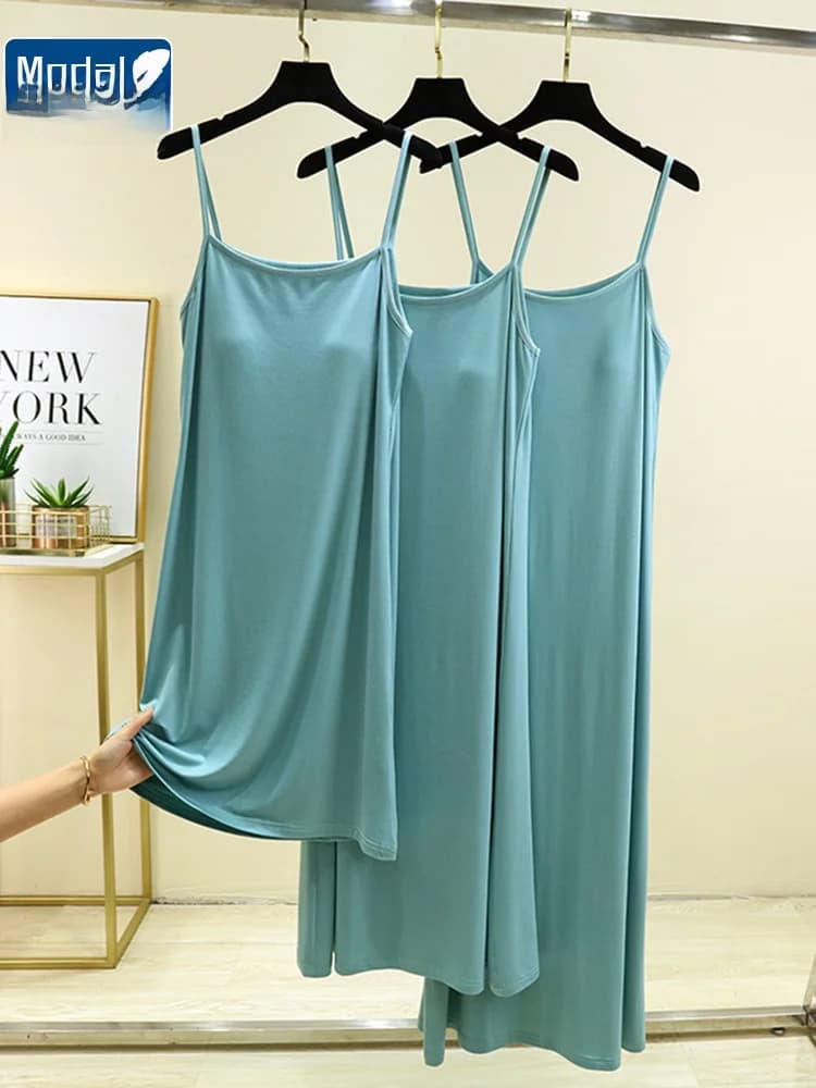 Modal Midi Dress with Built-in Bra