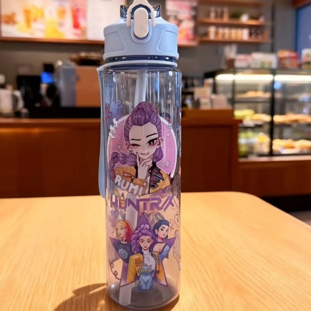 Water Bottles 750ml High-capacity Drinking Straw Cup Portable Girl Outdoor Bottles Office School Kid School Gym Sport