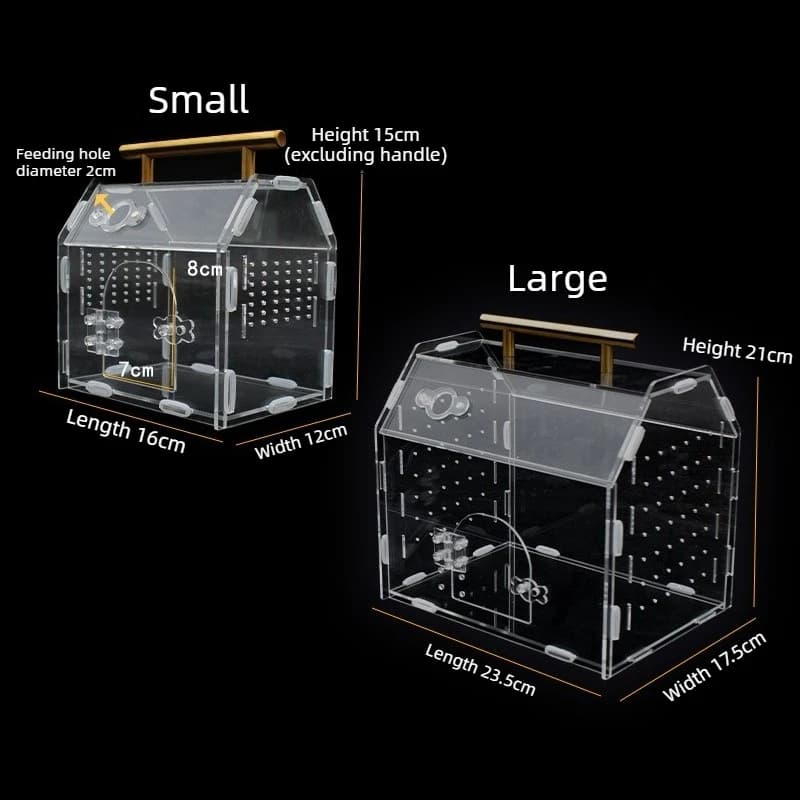Acrylic Portable Reptile Terrarium Breeding Box