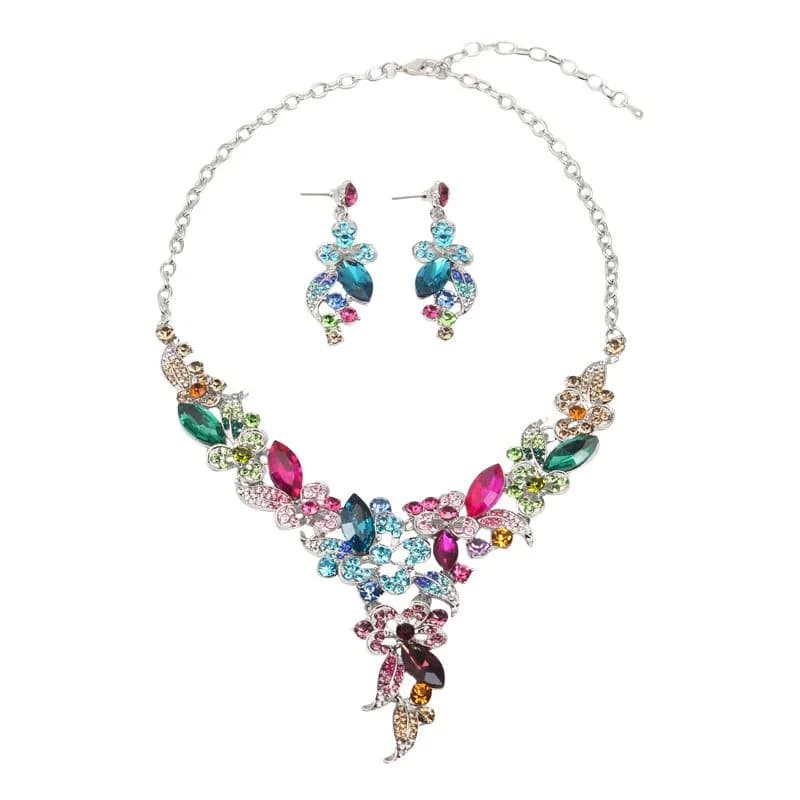 Popular European and American Jewelry Sets, Crystal Necklace, Short Clavicle Chain, Luxurious Fashion Dress, Banquet Evening Dress Accessories for Women
