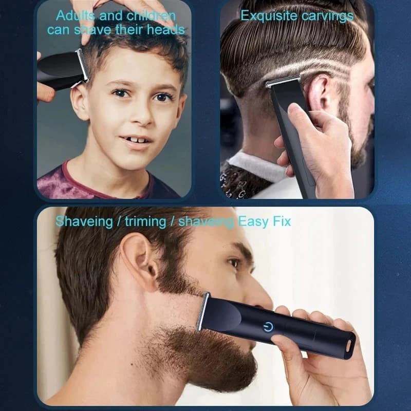 Electric Hair Trimmer with Adjustable Cutter Head