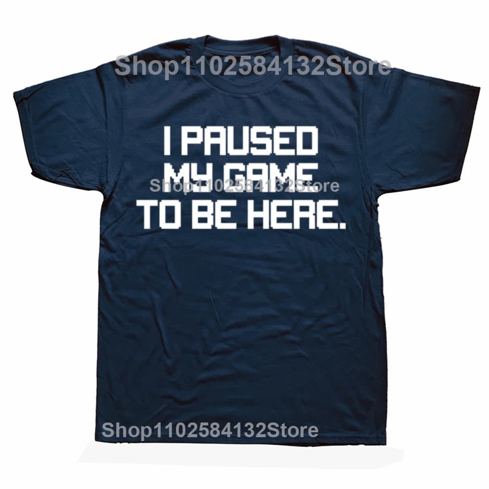 I Paused My Game Oversized Cotton T-Shirt