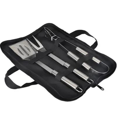 Stainless Steel BBQ Tool Set Portable Cloth Storage Bag Grill Accessories Outdoor Barbecue Camping Cooking
