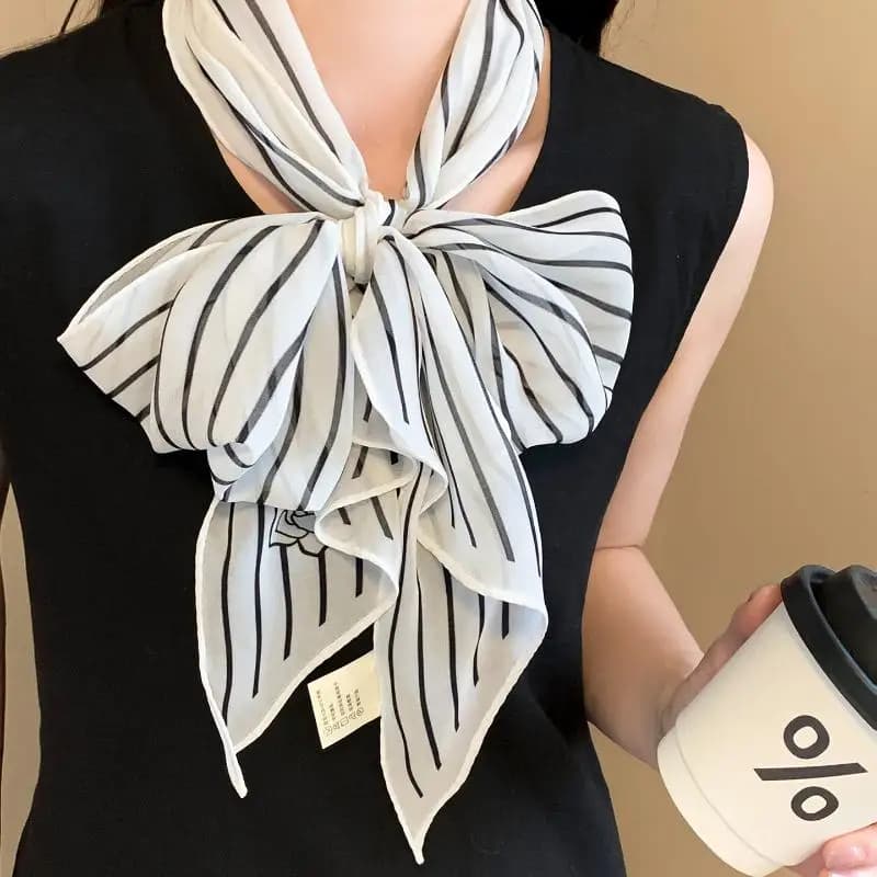 Striped Silk Scarf
